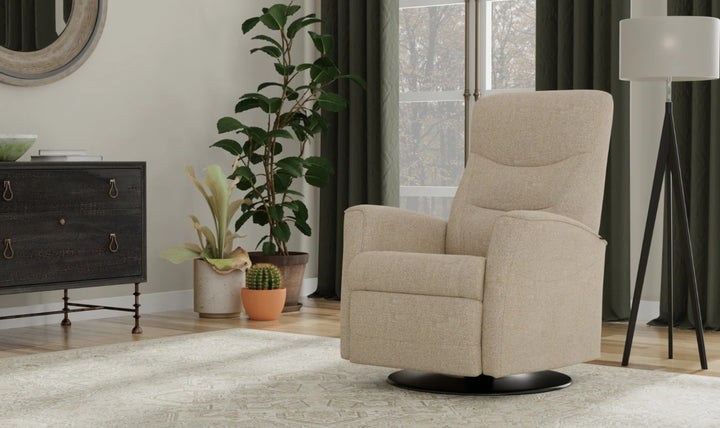 Fjords Oslo Power/Manual Leather Swivel Recliner Chair-Jennifer Furniture
