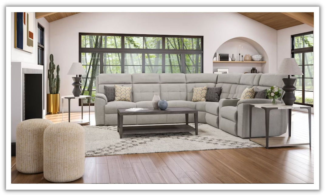 Flexsteel Mason 5 Seater Reclining Sectional with Console