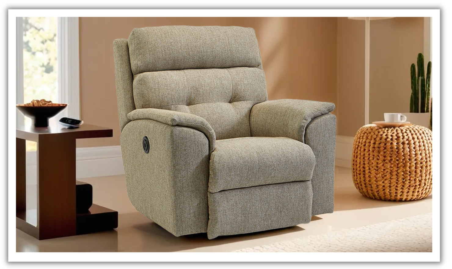 Flexsteel Mason Fabric Power Rocking Recliner Chair in White – Jennifer ...