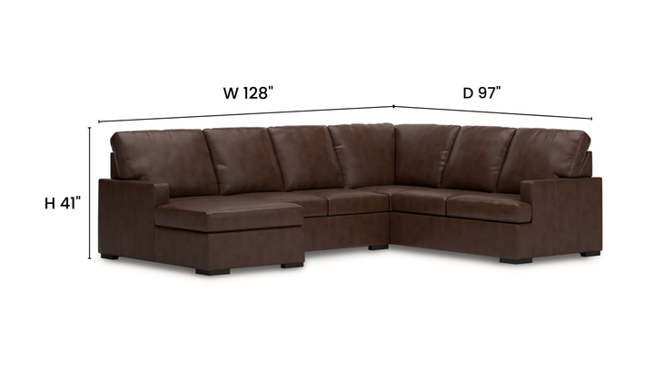 Modern Heritage McDowlan 3-Piece Sectional with Chaise