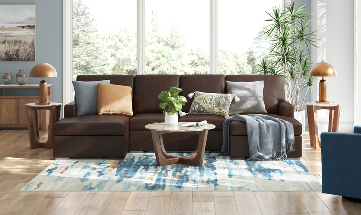 Modern Heritage McDowlan 3-Piece Sectional with Double Chaise