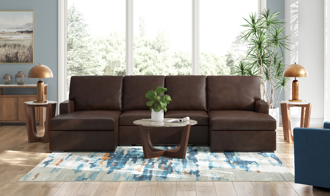 Modern Heritage McDowlan 3-Piece Sectional with Double Chaise