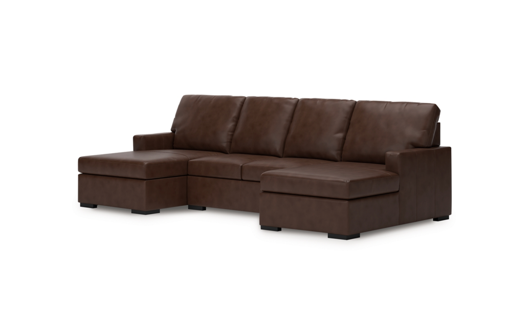 Modern Heritage McDowlan 3-Piece Sectional with Double Chaise