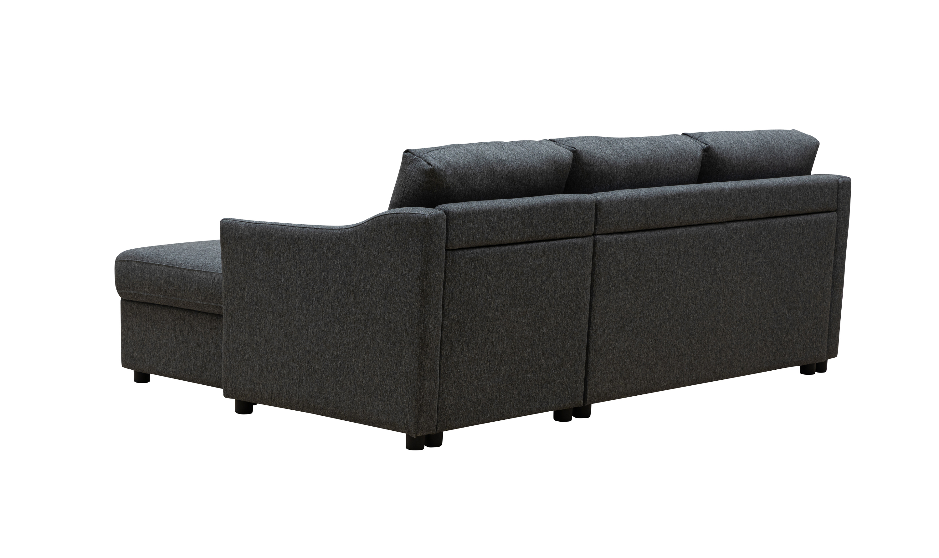 Merax Fabric L-Shape Full Sleeper Sectional Sofa with Reversible Storage Chaise