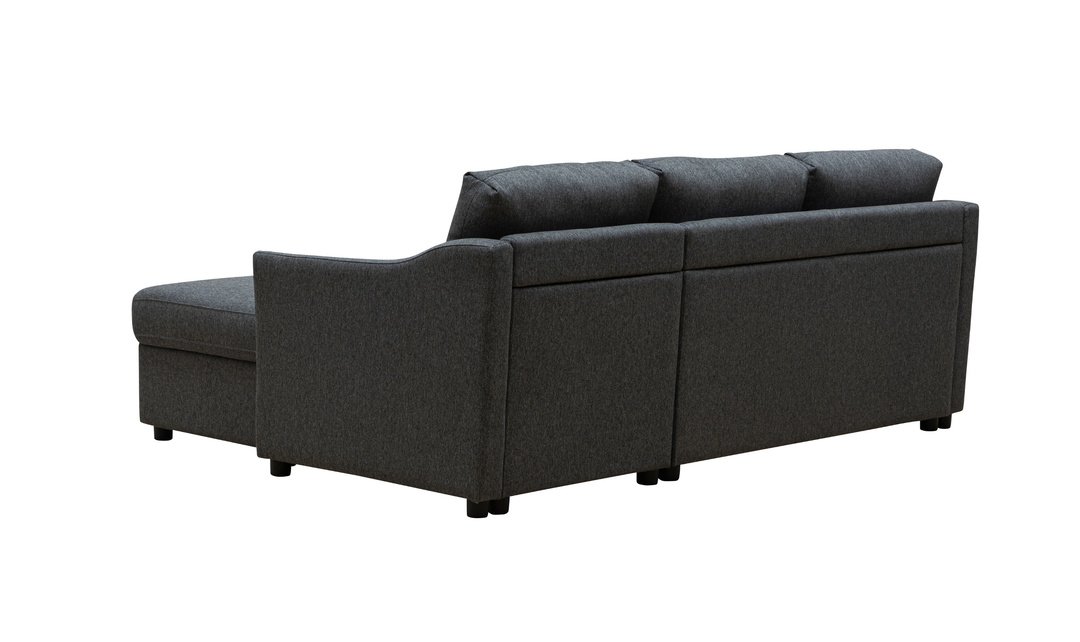 Merax L-Shape Full Sleeper Sectional Sofa with Storage Reversible Chaise