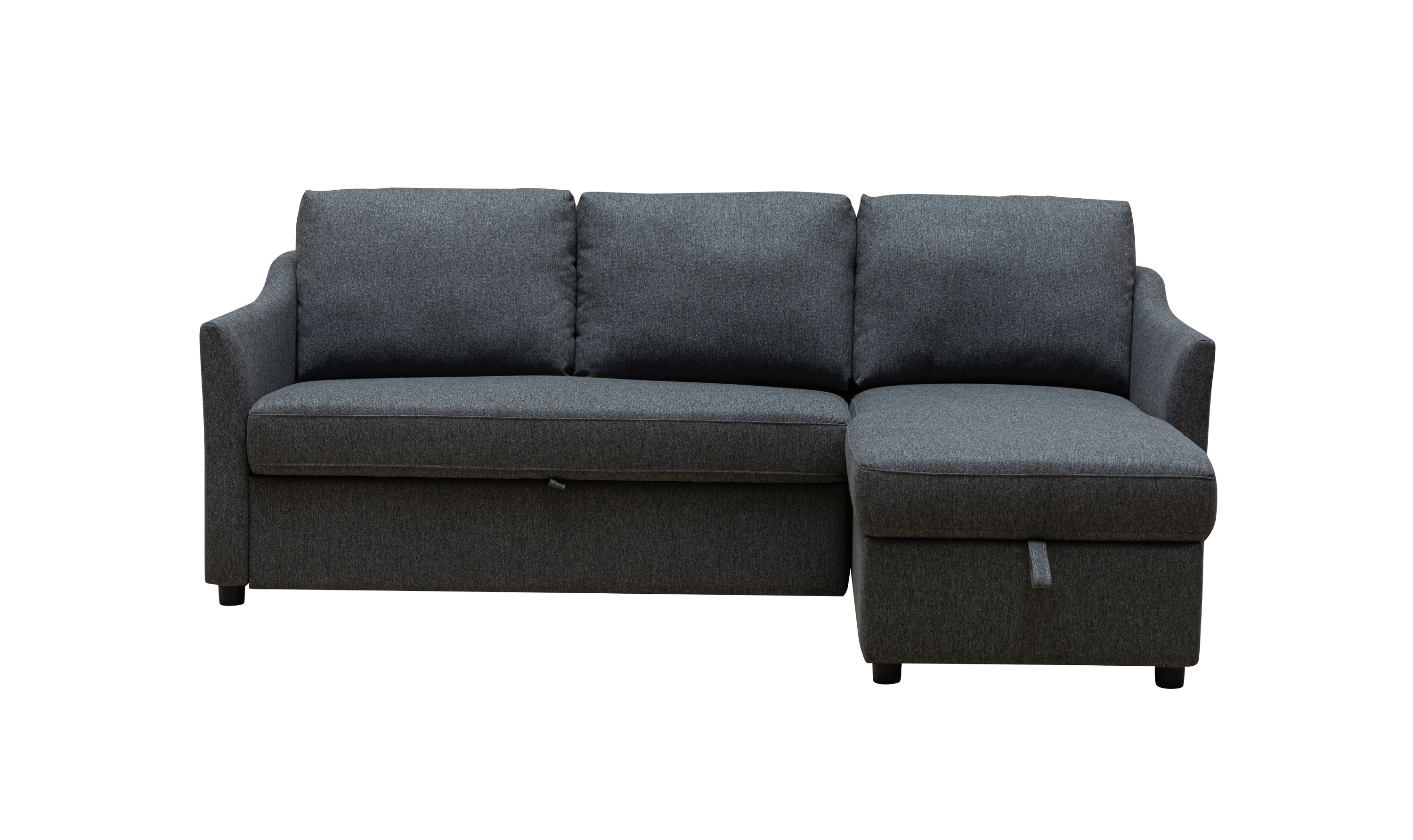 Merax Fabric L-Shape Full Sleeper Sectional Sofa with Reversible Storage Chaise