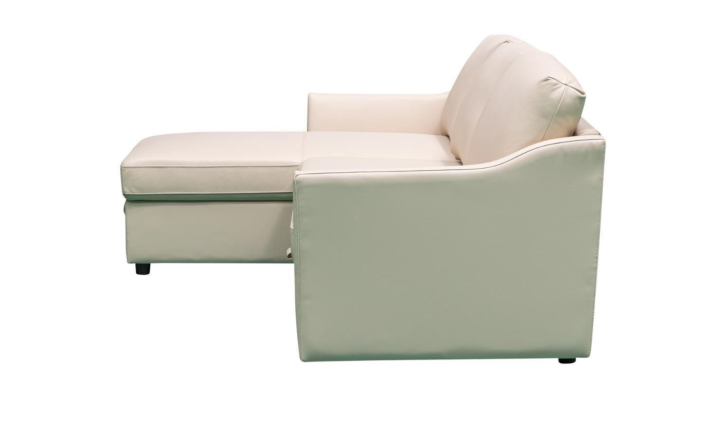 Merax L-Shape Full Sleeper Sectional Sofa with Storage Reversible Chaise in Ivory