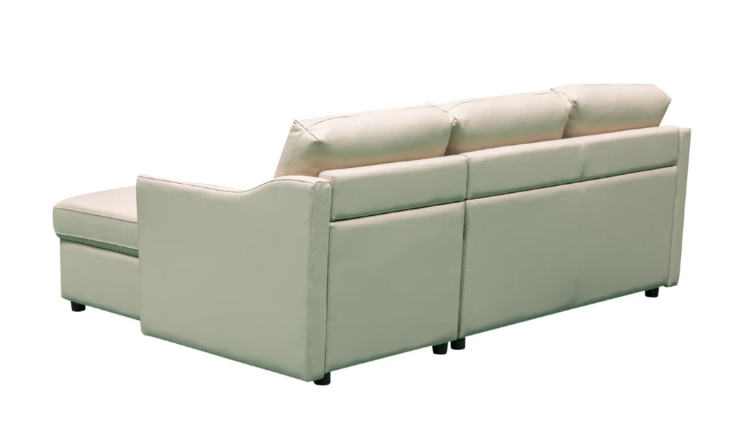 Merax Fabric L-Shape Full Sleeper Sectional Sofa with Reversible Storage Chaise