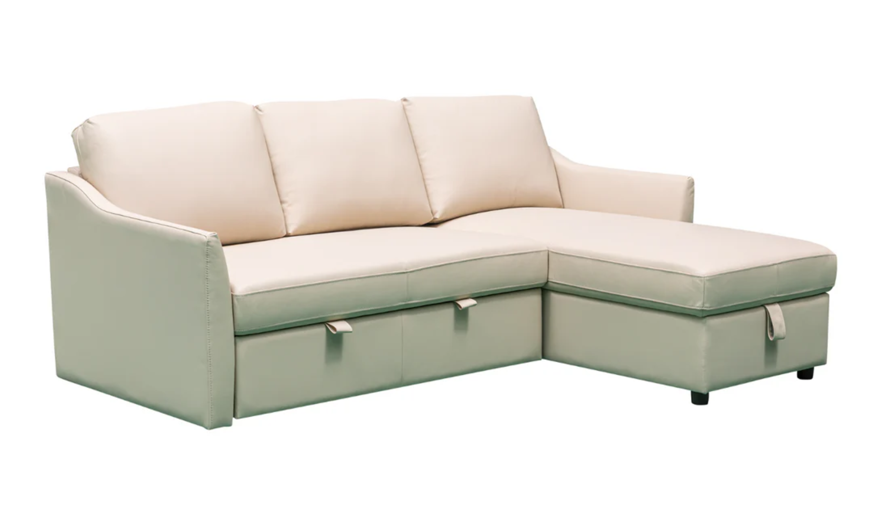 Klaussner Merax Fabric L-Shape Full Sleeper Sectional Sofa with Reversible Storage Chaise