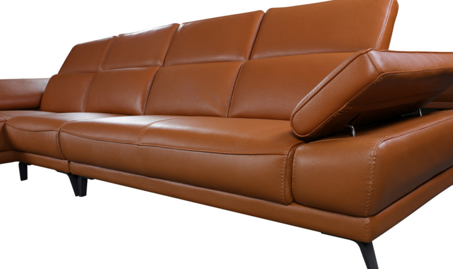 Gio Italia Mercer 3 Seater Sectional Chaise with Adjustable Armrest