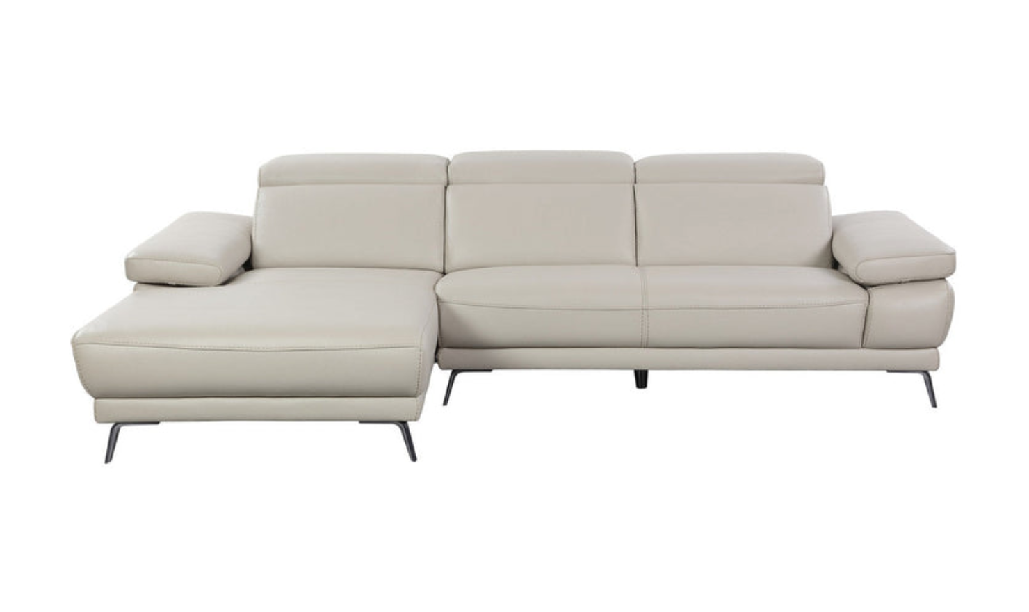 Gio Italia Mercer 3 Seater Sectional Chaise with Adjustable Armrest
