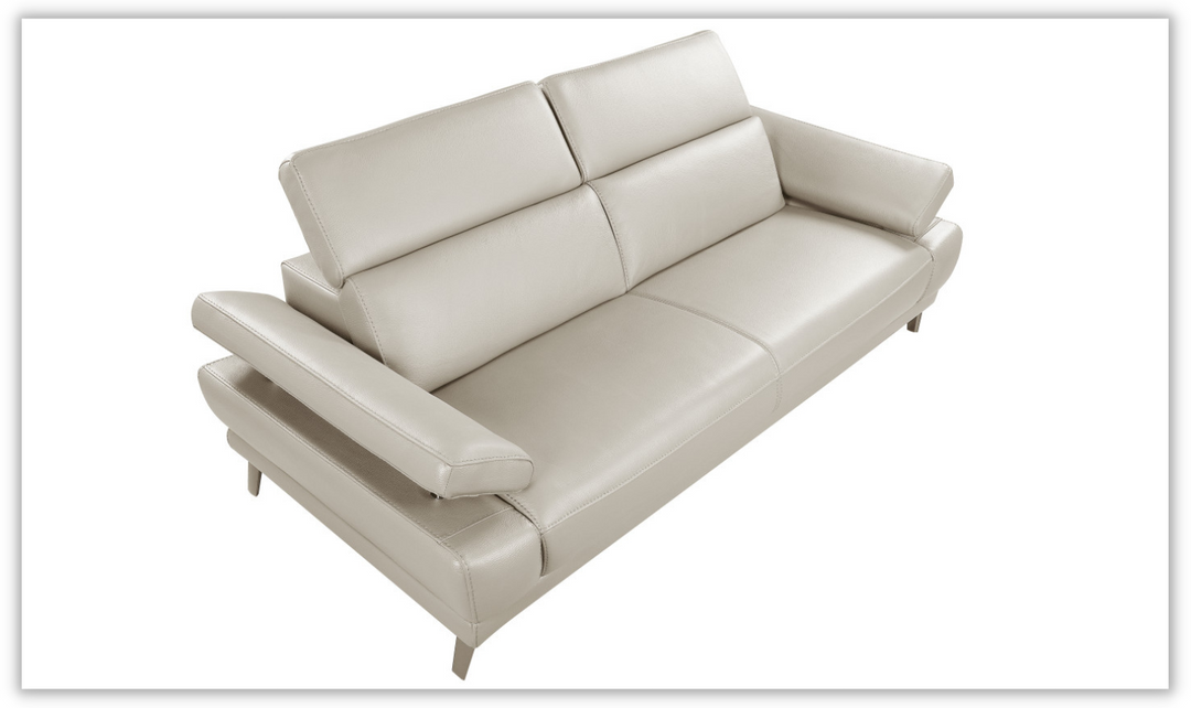 Mercer Leather Living Room Set with Motion Headrest