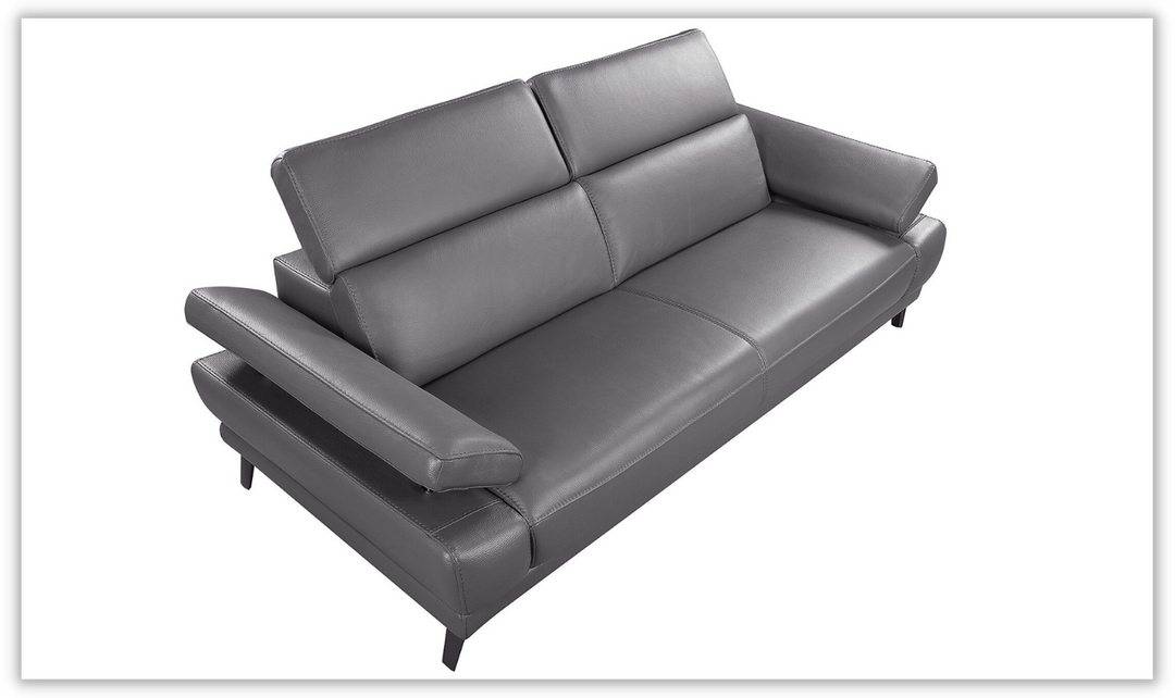 Mercer Leather Living Room Set with Motion Headrest