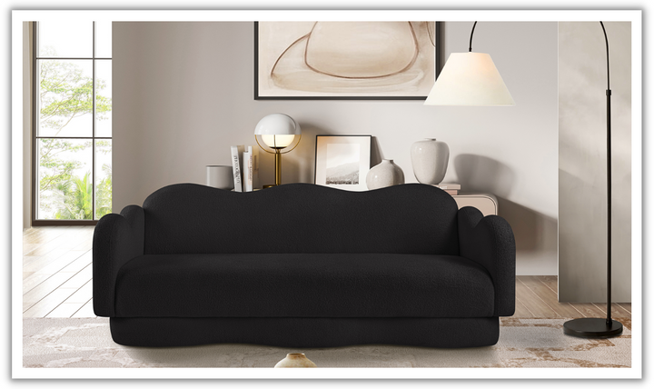 Meridian Furniture Bloom Teddy Fabric Upholstered Sofa