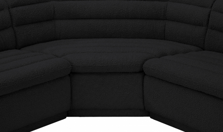 Meridian Cascade Boucle Fabric Upholstered 3pc. Modular Sectional