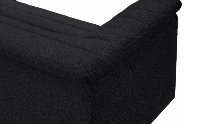 Meridian Cascade Boucle Fabric Upholstered 3pc. Modular Sectional