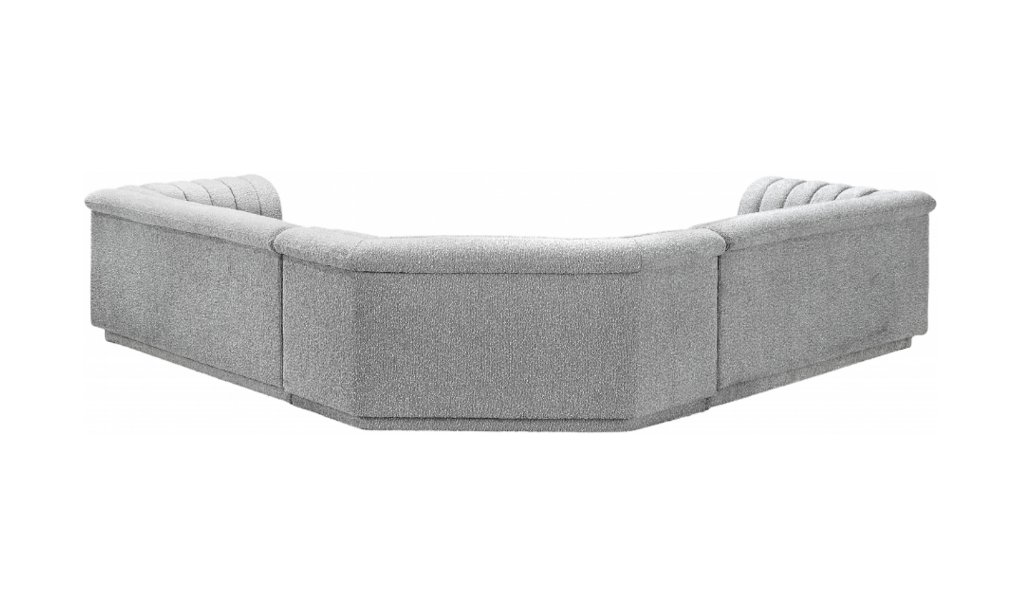 Meridian Cascade Boucle Fabric Upholstered 3pc. Modular Sectional