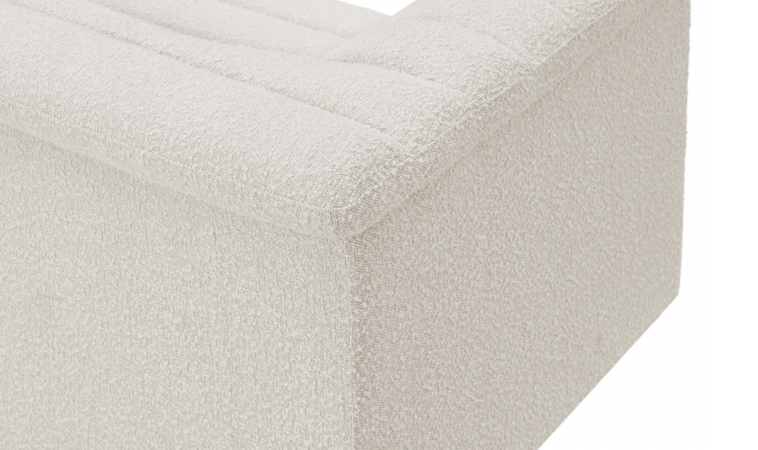 Meridian Cascade Boucle Fabric Upholstered 3pc. Modular Sectional