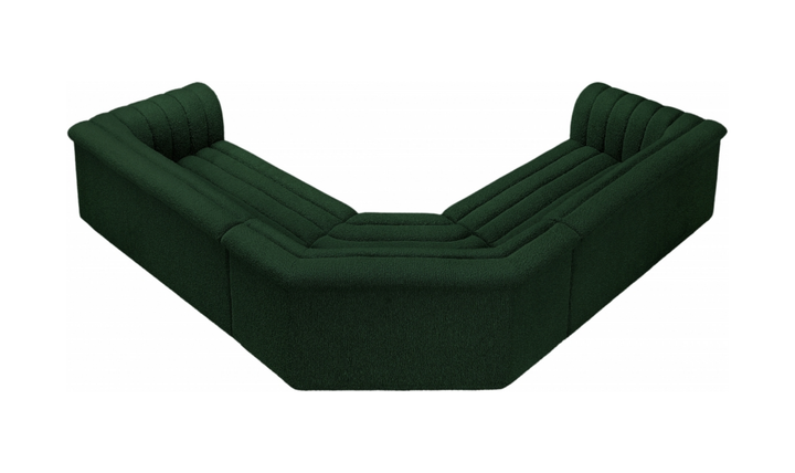 Meridian Cascade Boucle Fabric Upholstered 3pc. Modular Sectional