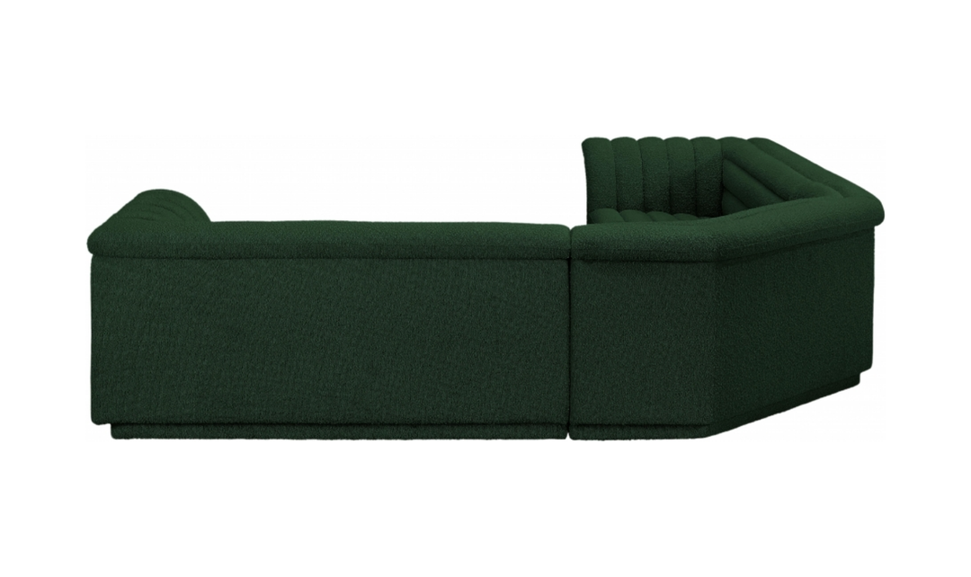 Meridian Cascade Boucle Fabric Upholstered 3pc. Modular Sectional