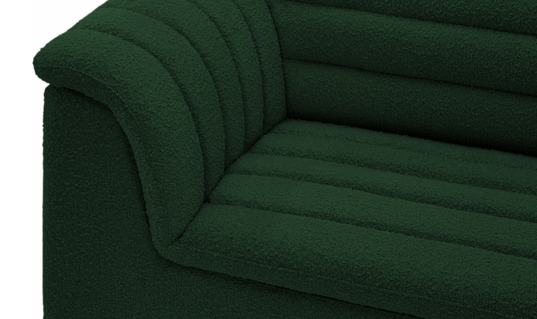 Meridian Cascade Boucle Fabric Upholstered 3pc. Modular Sectional