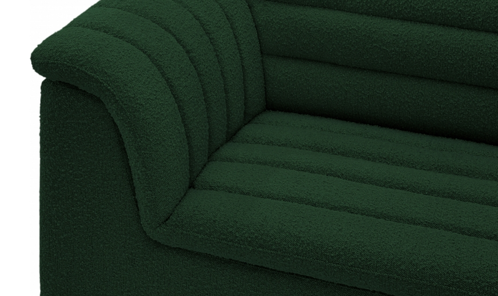 Meridian Cascade Boucle Fabric Upholstered 3pc. Modular Sectional