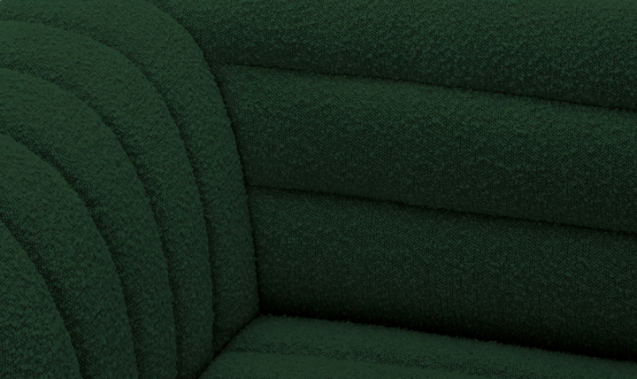 Meridian Cascade Boucle Fabric Upholstered 3pc. Modular Sectional