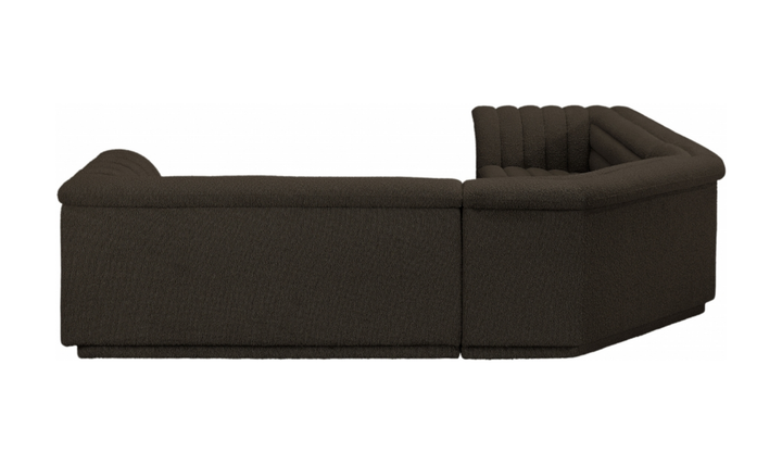 Meridian Cascade Boucle Fabric Upholstered 3pc. Modular Sectional