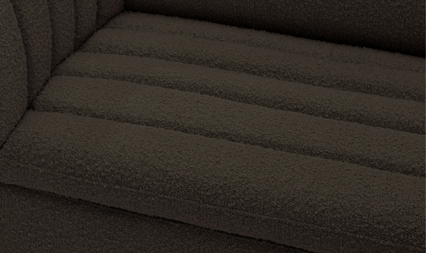 Meridian Cascade Boucle Fabric Upholstered 3pc. Modular Sectional