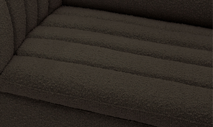 Meridian Cascade Boucle Fabric Upholstered 3pc. Modular Sectional