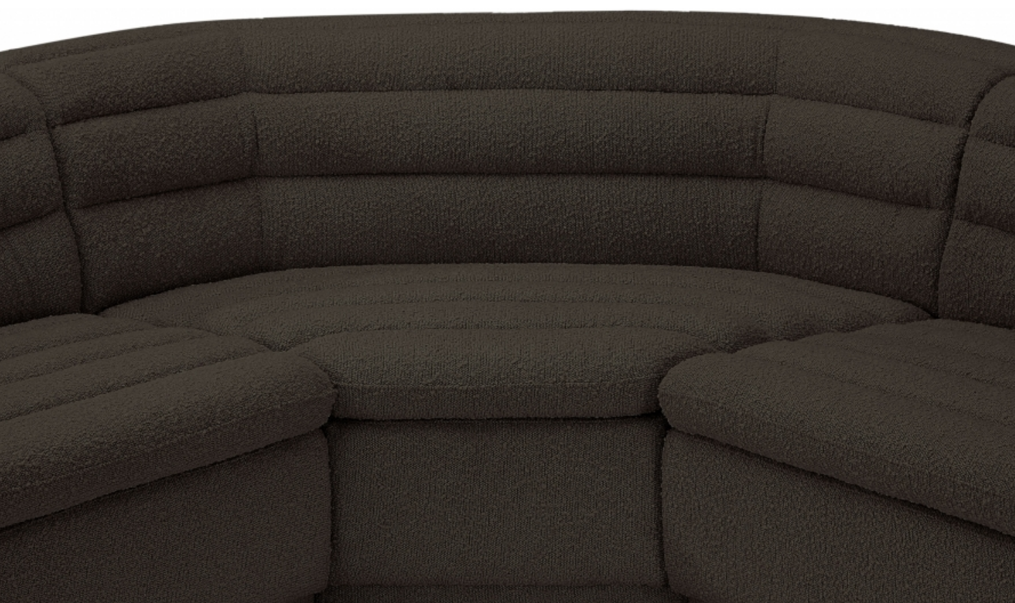 Meridian Cascade Boucle Fabric Upholstered 3pc. Modular Sectional