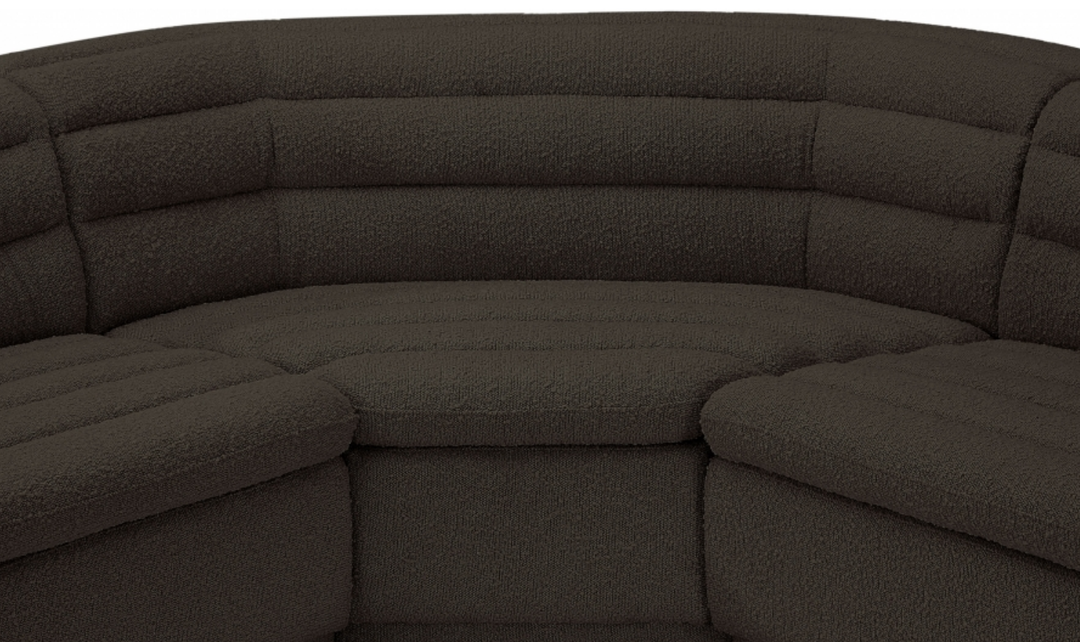 Meridian Cascade Boucle Fabric Upholstered 3pc. Modular Sectional