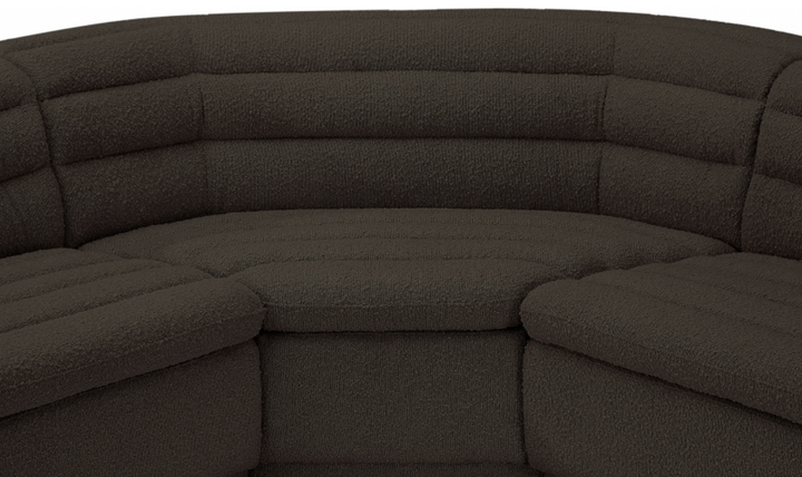 Meridian Cascade Boucle Fabric Upholstered 3pc. Modular Sectional