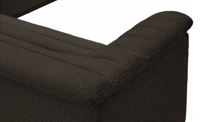 Meridian Cascade Boucle Fabric Upholstered 3pc. Modular Sectional