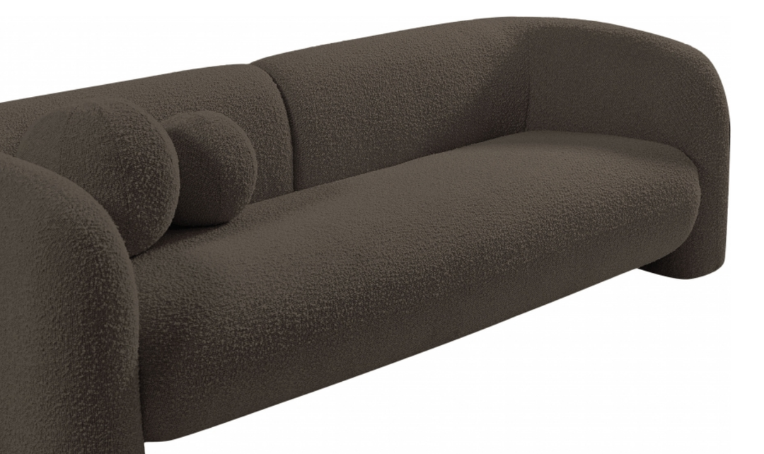Meridian Emory Boucle Fabric Upholstered Loveseat