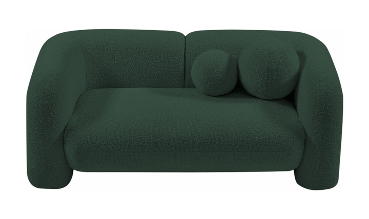 Meridian Emory Boucle Fabric Upholstered Loveseat