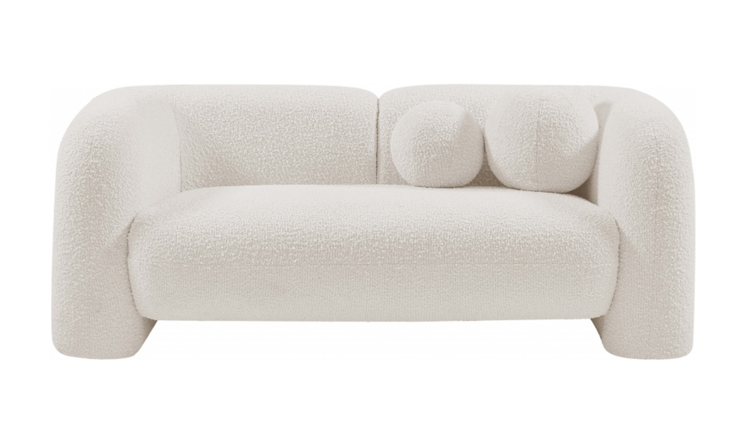 Meridian Emory Boucle Fabric Upholstered Loveseat