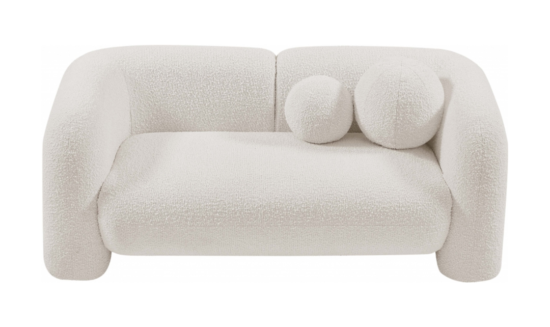 Meridian Emory Boucle Fabric Upholstered Loveseat