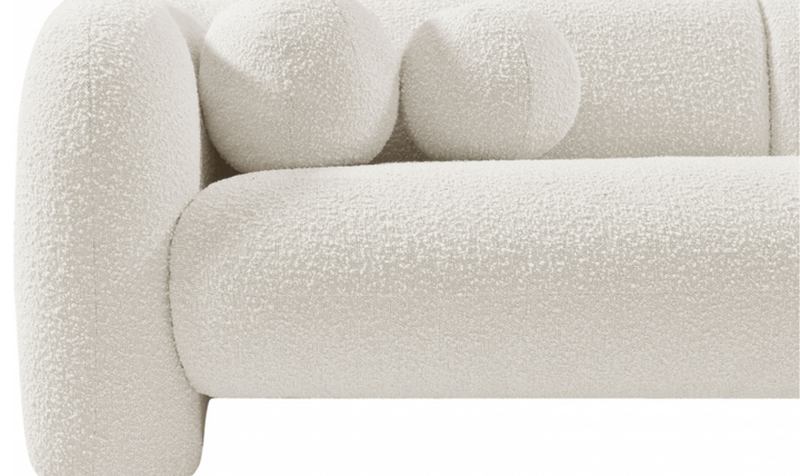 Meridian Emory Boucle Fabric Upholstered Loveseat