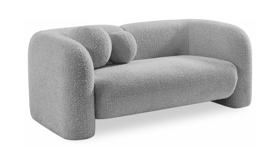 Meridian Emory Boucle Fabric Upholstered Loveseat