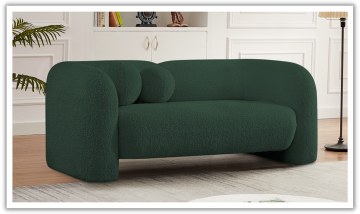 Meridian Emory Boucle Fabric Upholstered Loveseat