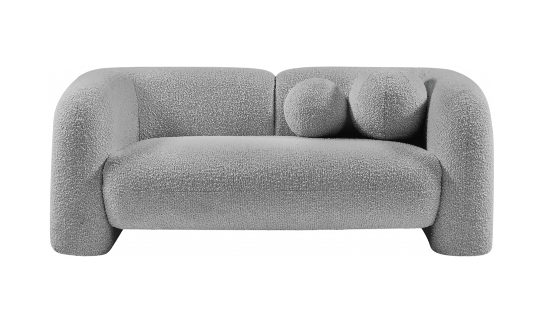 Meridian Emory Boucle Fabric Upholstered Loveseat
