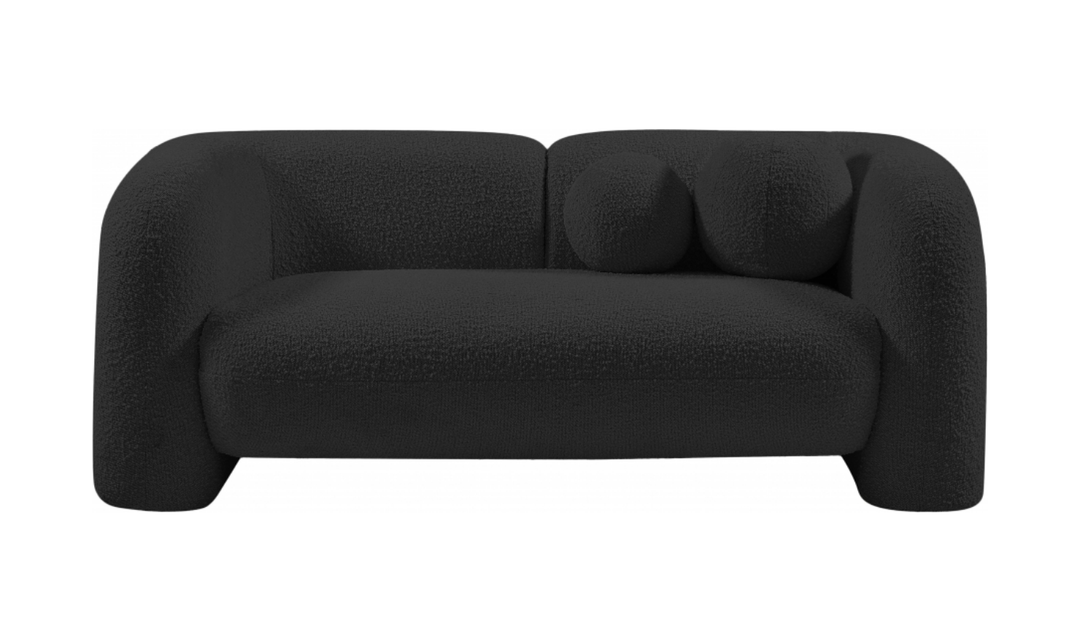 Meridian Emory Boucle Fabric Upholstered Loveseat