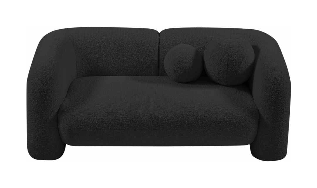 Meridian Emory Boucle Fabric Upholstered Loveseat