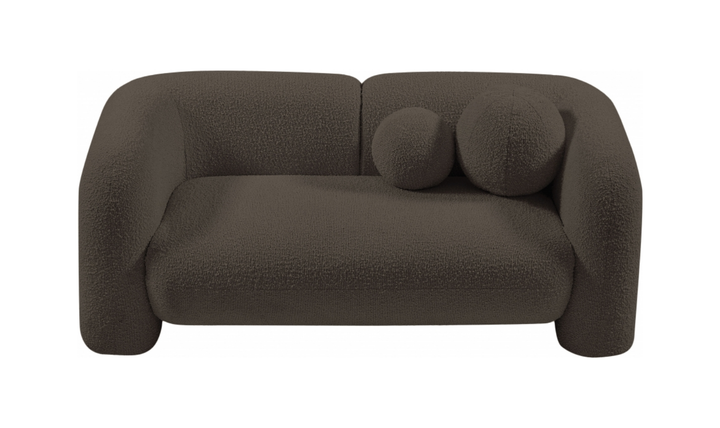 Meridian Emory Boucle Fabric Upholstered Loveseat