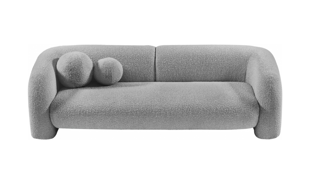 Meridian Emory Boucle Fabric Upholstered Sofa