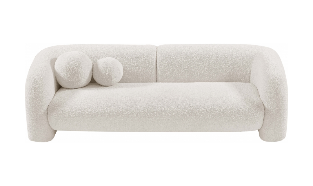 Meridian Emory Boucle Fabric Upholstered Sofa