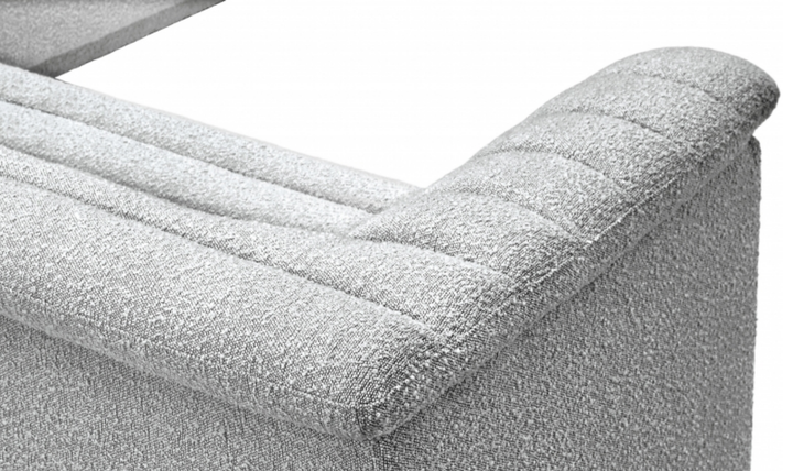 Meridian Cascade Boucle Fabric Upholstered 3pc. Modular Sectional