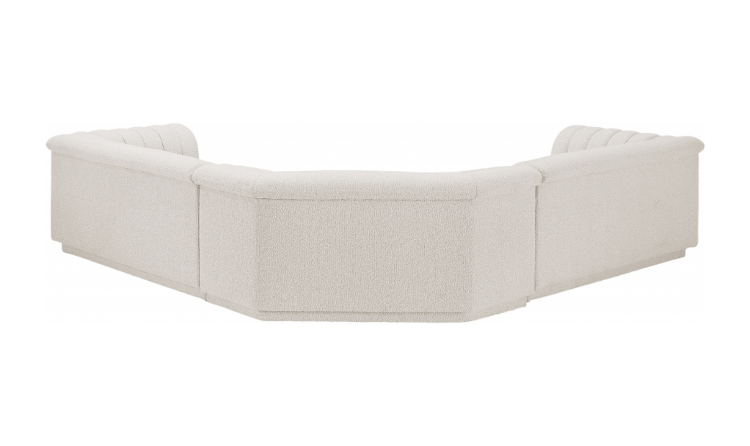 Meridian Cascade Boucle Fabric Upholstered 3pc. Modular Sectional