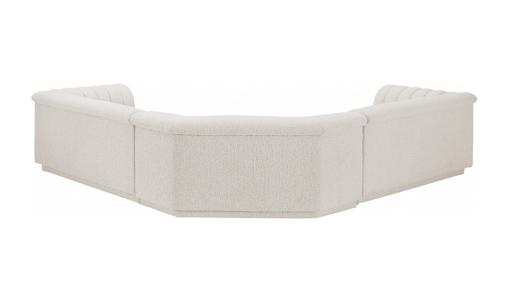 Meridian Cascade Boucle Fabric Upholstered 3pc. Modular Sectional
